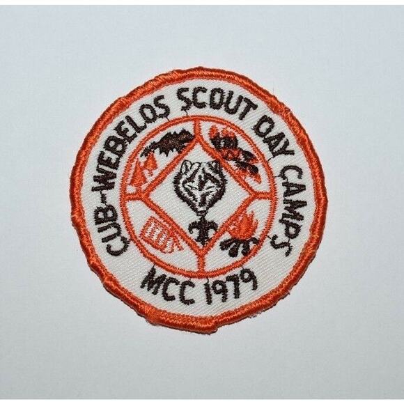 Vintage Cub Webelo Boy Scout Day Camp Patch Milchigan Wisconsin Bandana Lot - Picture 2 of 5